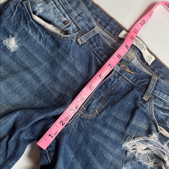 Y2K Abercrombie & Fitch Distressed Bootcut Emma Jeans Sz 8R Trendy - Picture 8 of 12